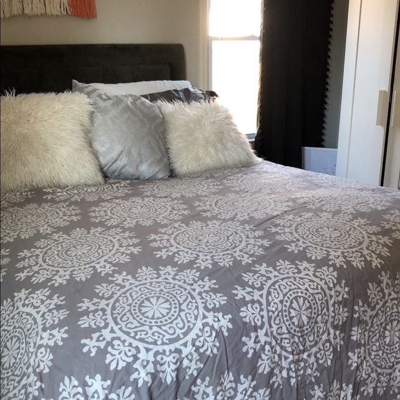 Plum and bow duvet 3 piece set queen - Picture 1 of 2